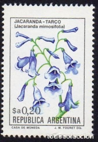 Sellos: Argentina. Flores. Jacaranda. 1983. YT-1354. Nuevo