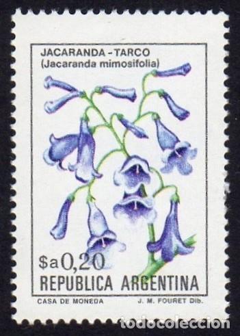 Sellos: Argentina. Flores. Jacaranda. 1983. YT-1354. Nuevo