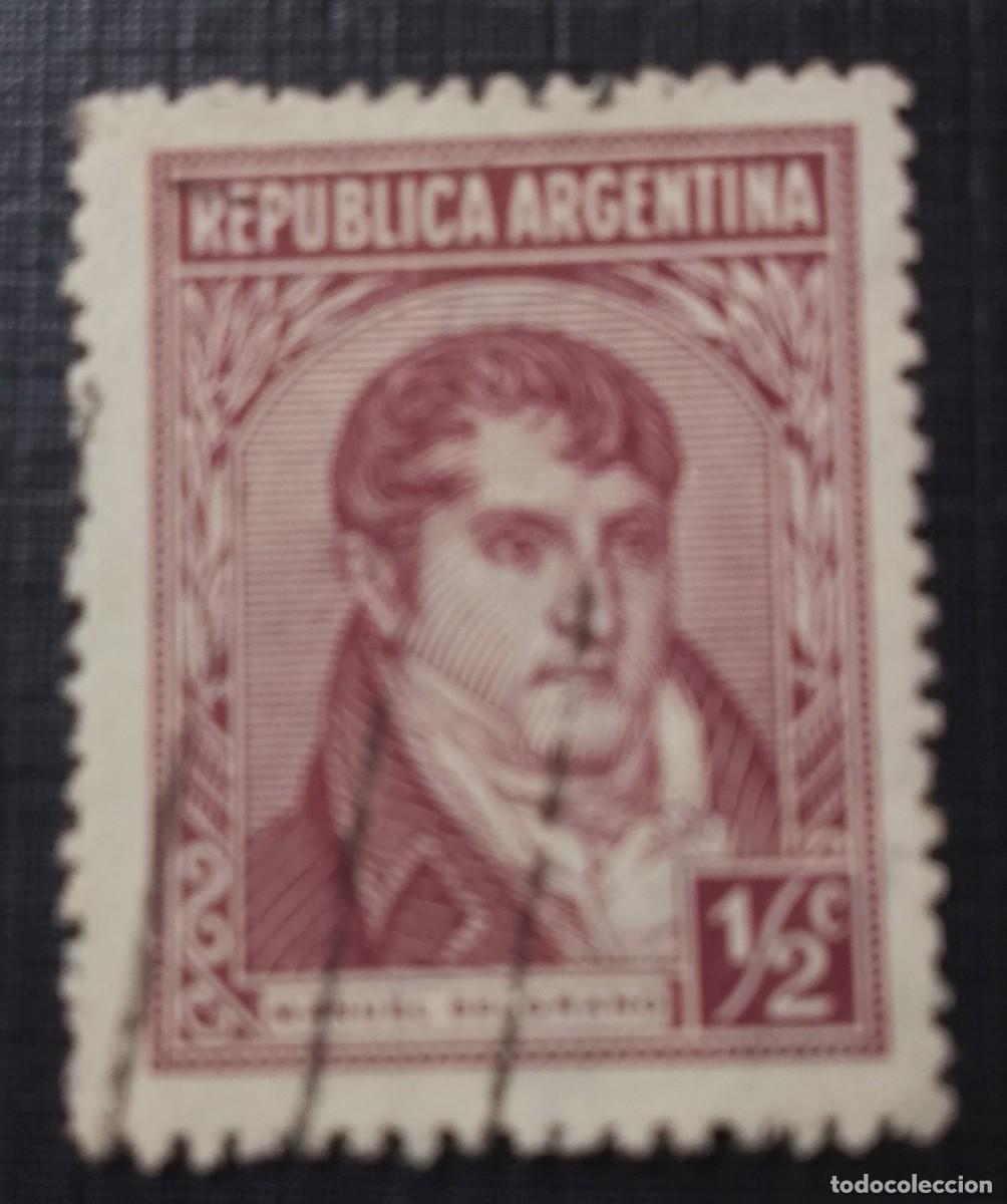 Sellos: V/F 1/2 C - A&Ntilde;O 1935 - GENERAL MANUEL BELGRANO - YV 353