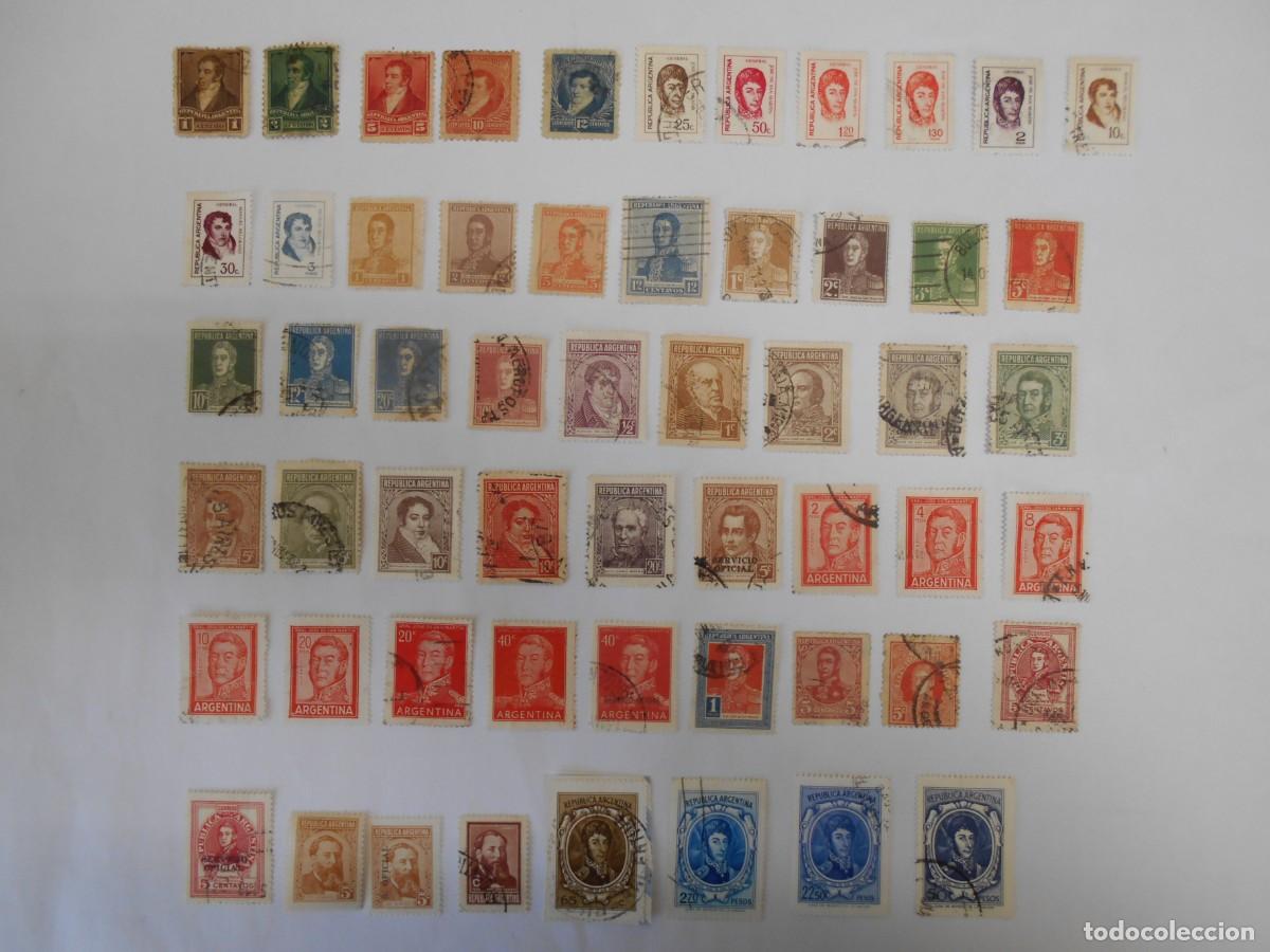 Sellos: ARGENTINA, 125 SELLOS DIFERENTES, LOTE 1