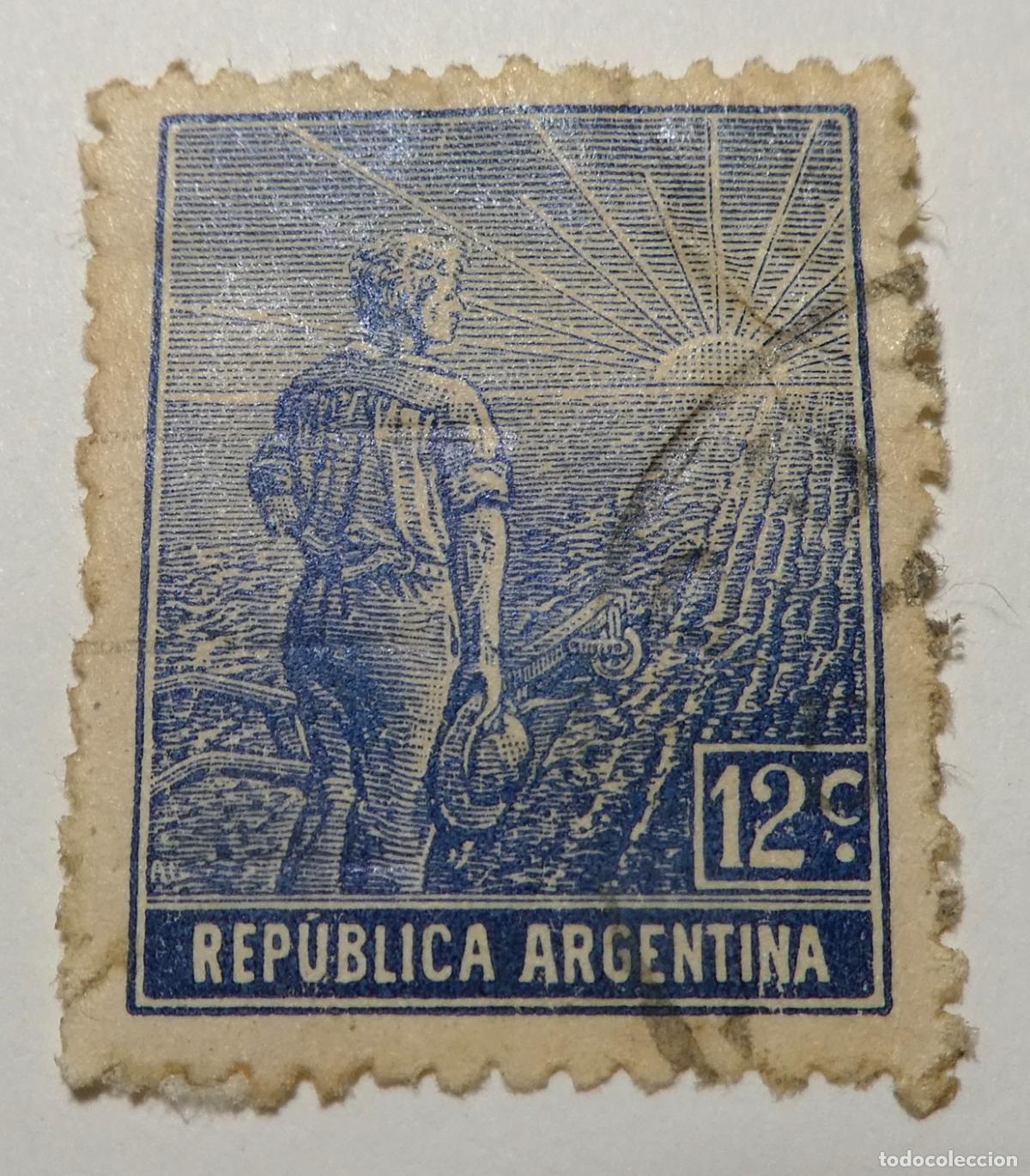 Selos: Sello postal de Argentina de 12 centavos 1911