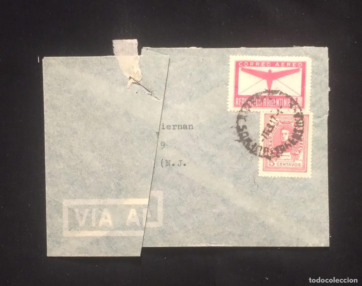 Sellos: TS) 1941 ARGENTINA, COVER SENT FROM BUENOS AIRES TO NEW JERSEY, AIRMAIL, WITH THE GENERAL JOSE FRANC