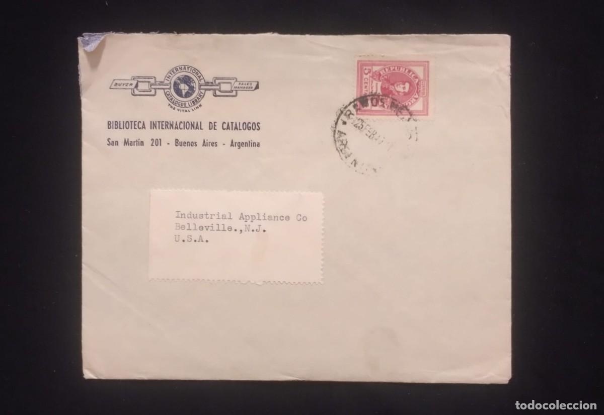 Sellos: TS) CIRCA 1935 ARGENTINA, COVER SENT FROM BUENOS AIRES TO NEW JERSEY, WITH A GENERAL SAN MARTIN.