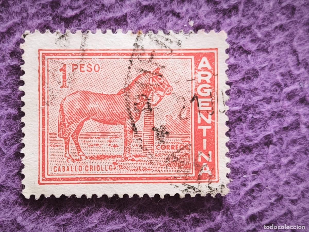 Sellos: Sello Argentina Correos 1 Peso &ndash; Caballo Criollo, Serie Definitiva