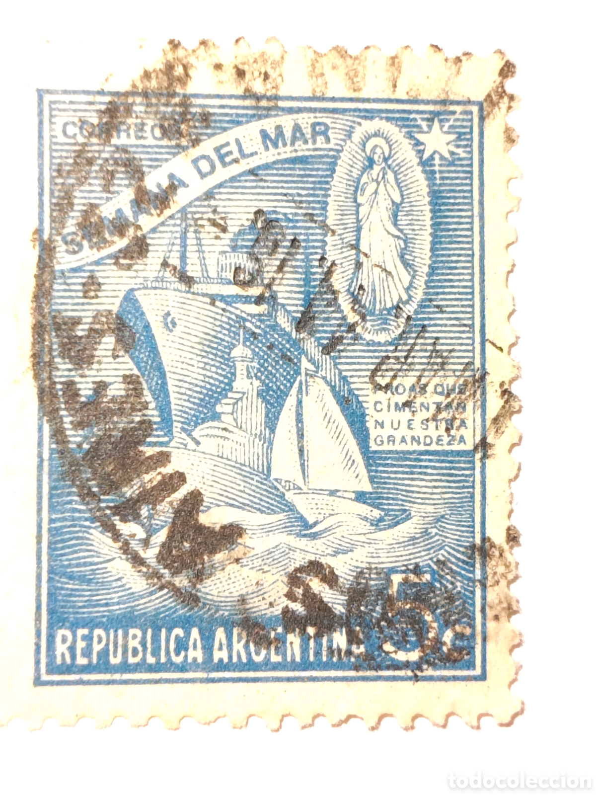 Sellos: Sello de Argentina Semana del mar 1944 usado