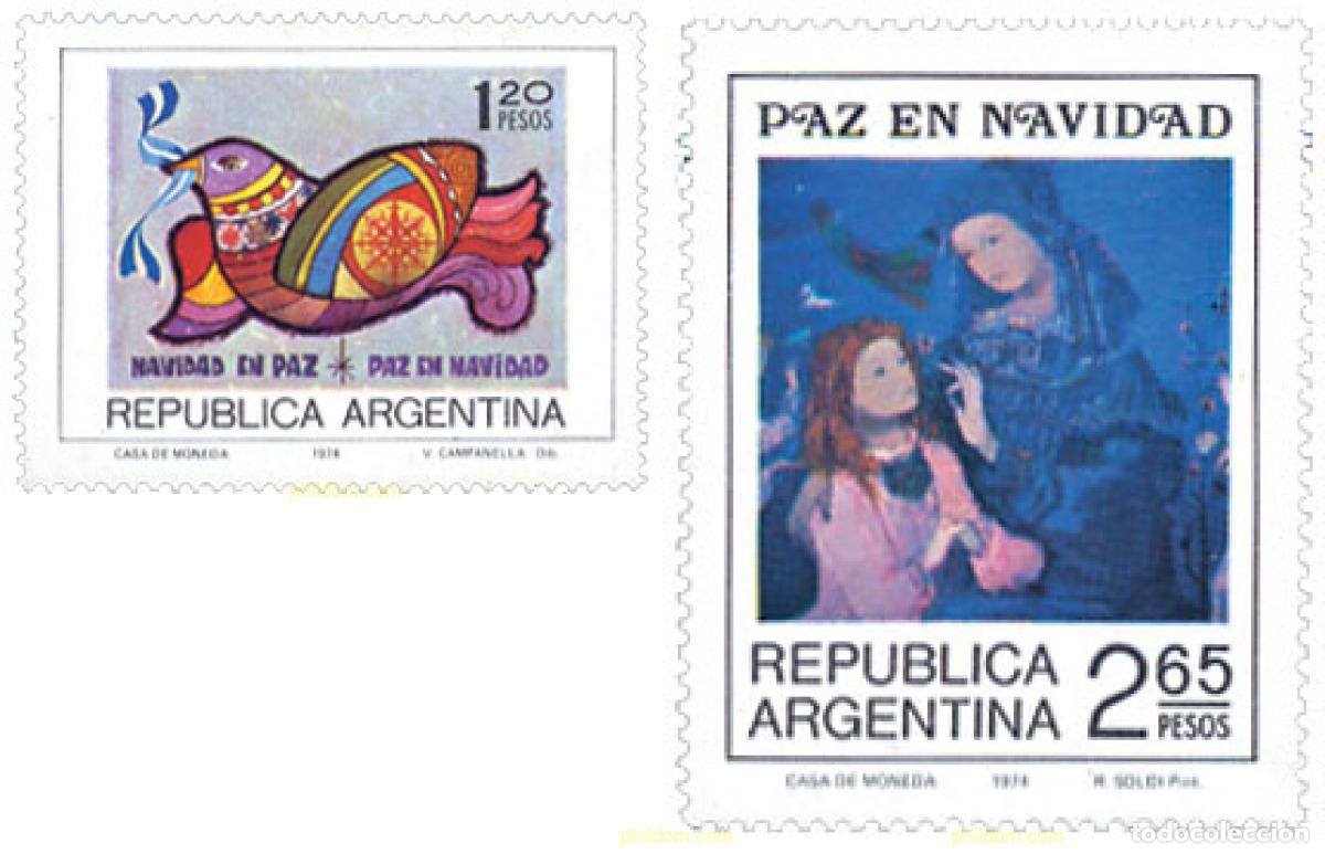 Sellos: 159299 MNH ARGENTINA 1974 NAVIDAD