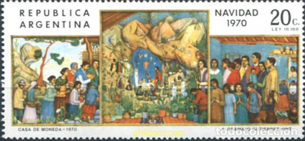Sellos: 283311 MNH ARGENTINA 1970 NAVIDAD