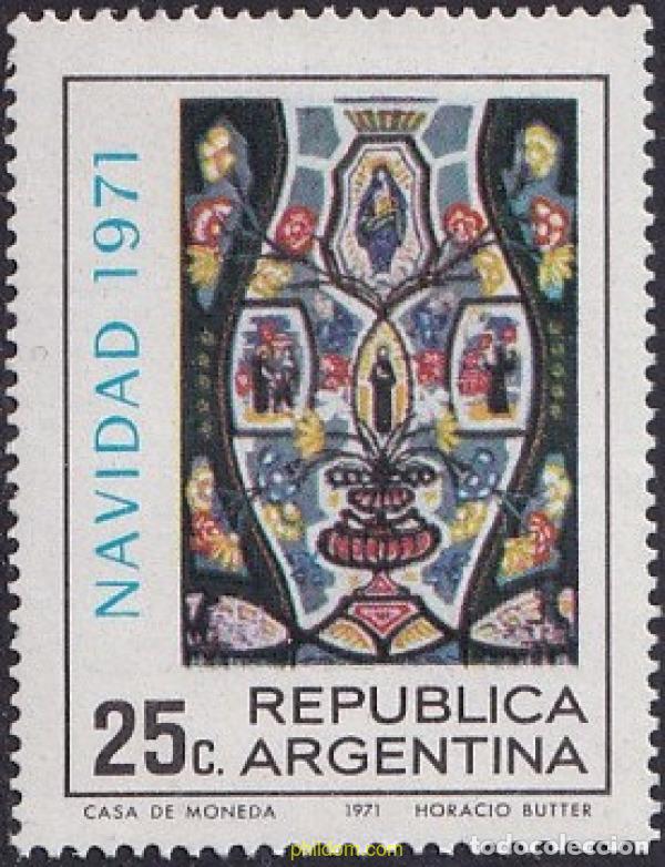 Sellos: 727320 MNH ARGENTINA 1971 NAVIDAD 1971