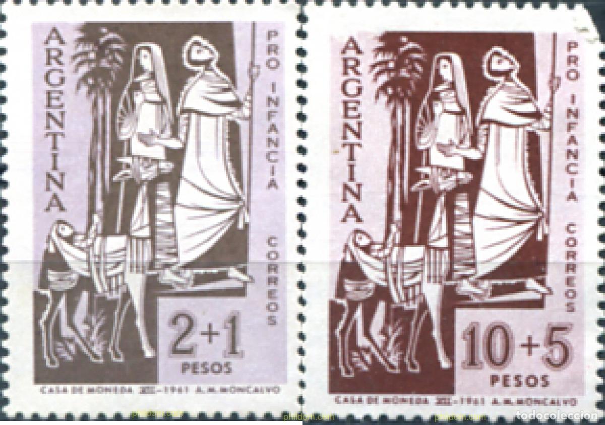 Sellos: 283217 MNH ARGENTINA 1961 PRO INFANCIA