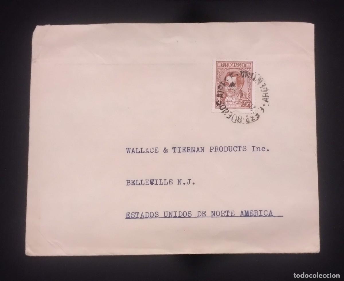 Sellos: TS) 1923 ARGENTINA, COVER SENT FROM BUENOS AIRES TO NEW JERSEY,WITH MARIANO MORENO.