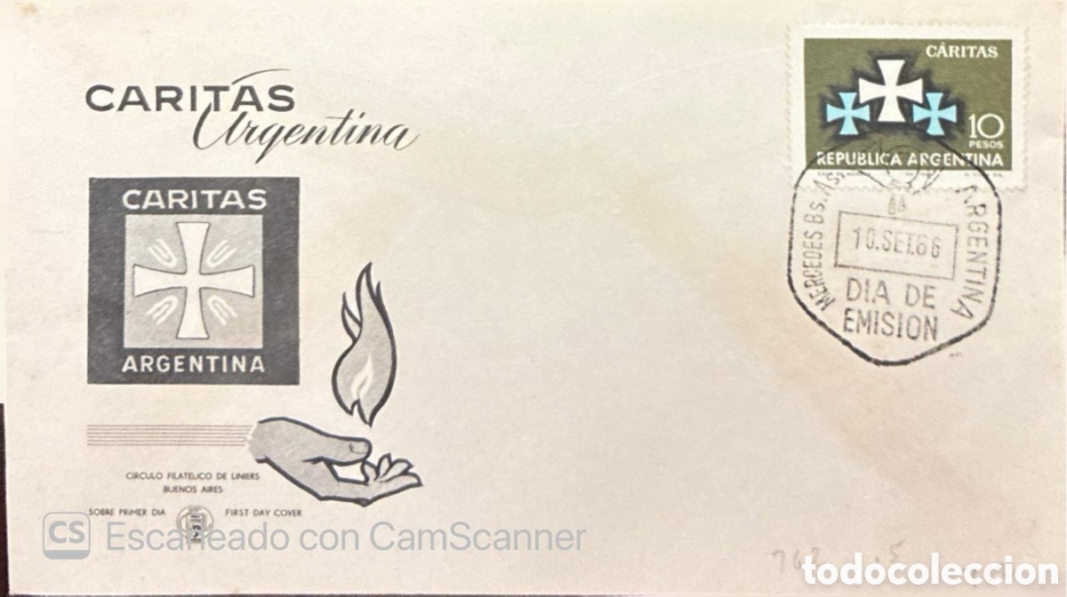 Sellos: CA)Argentina.1966 (C&aacute;ritas Argentina stamp, issued September 10, 1966)
