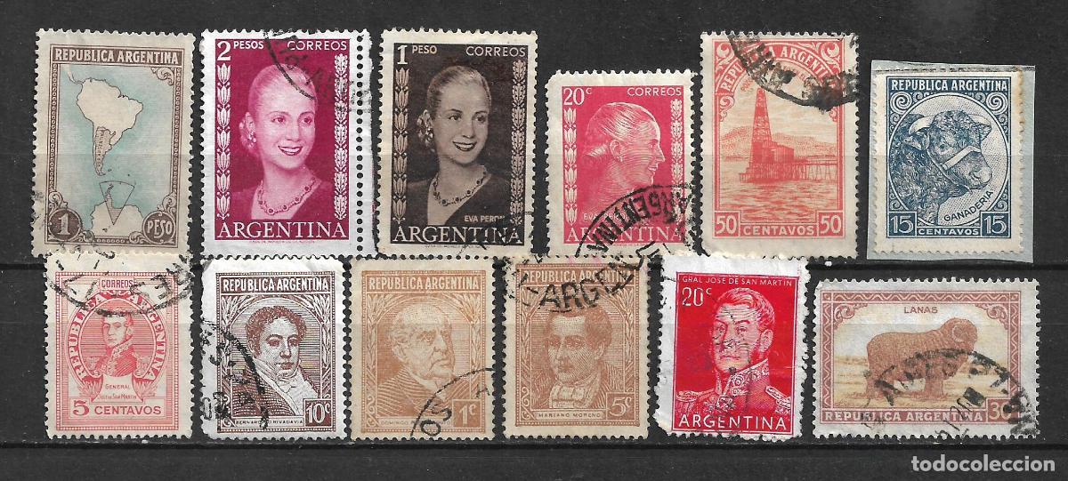 Sellos: argentina lote 12 sellos usado - 19/48