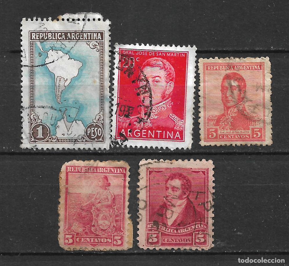 Sellos: argentina lote 5 sellos usado - 19/48