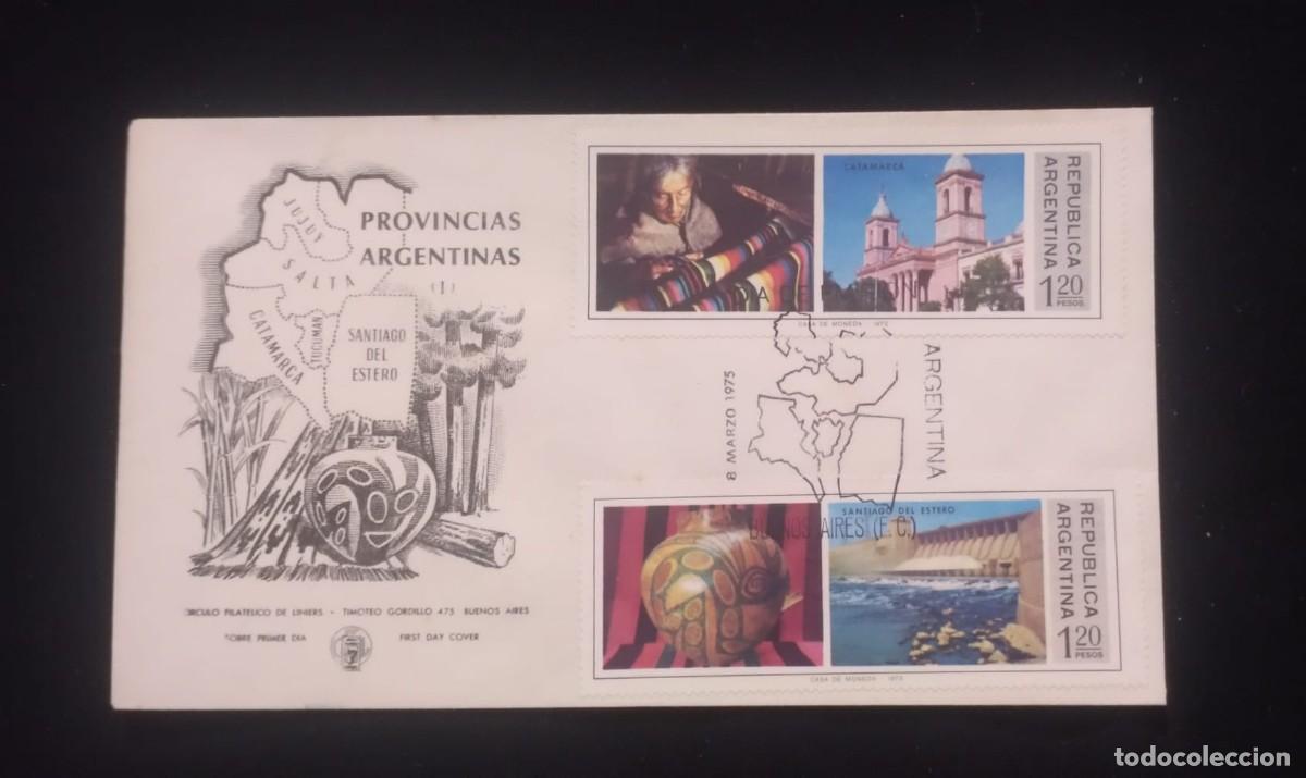 Sellos: TS) 1975 ARGENTINA, FDC,WITH TOURISM AT THE CATHEDRAL AND LOOM-WOVEN CRAFTS IN CATAMARCA AND CERAMIC