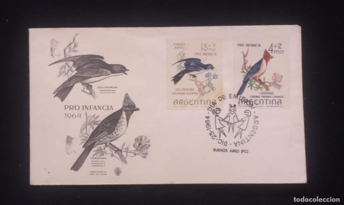 Sellos: TS) 1964 ARGENTINA, FDC, AIRMAIL,WITH PRO CHILDHOOD STAMPS,XF.