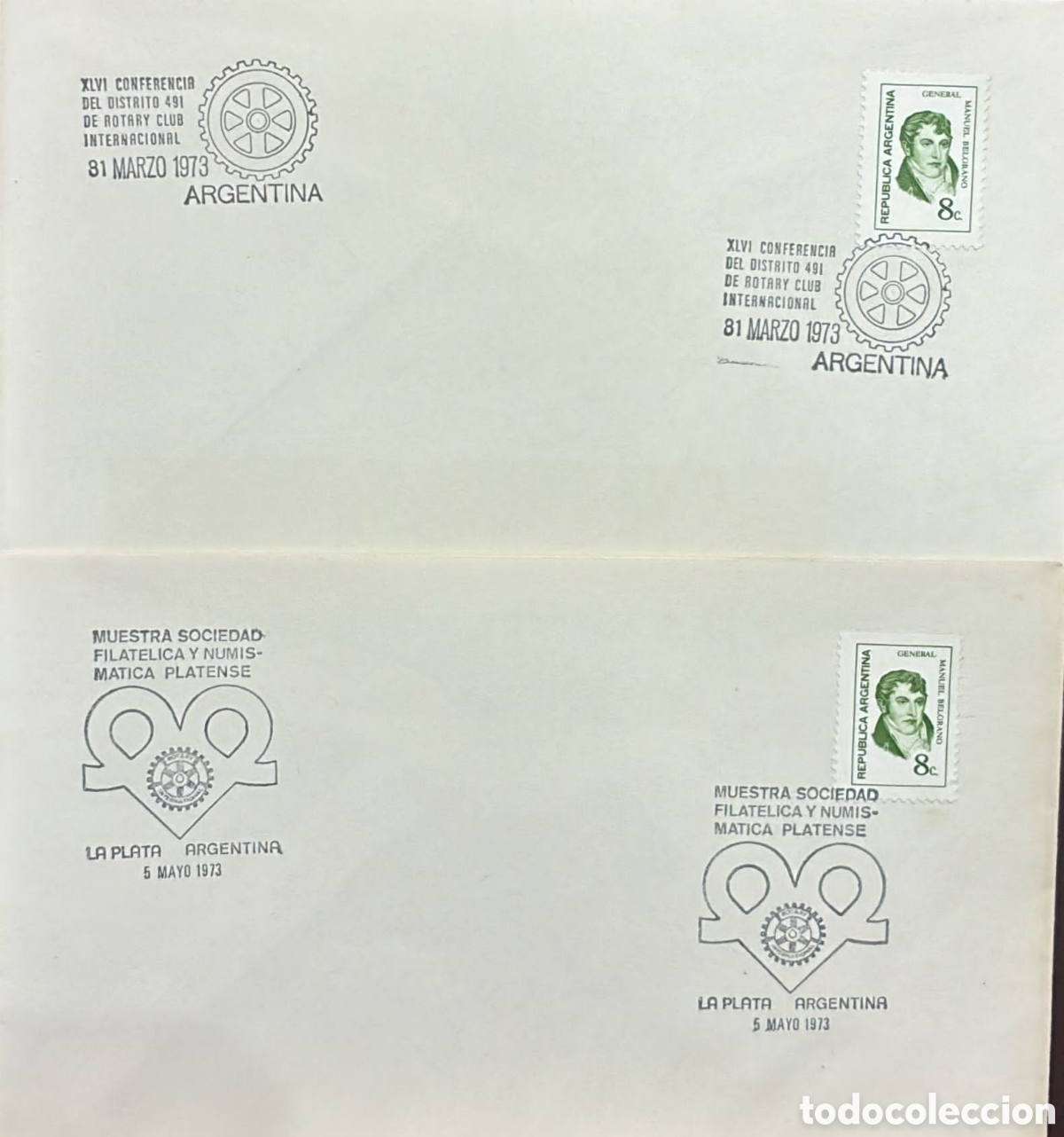 Sellos: CA)Argentina 1973 .Rotary Club commemorative covers and first day covers issued
