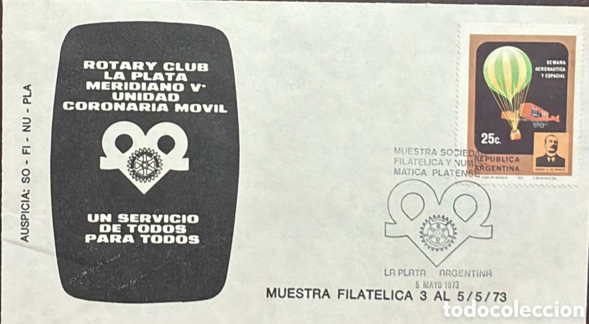 Sellos: CA)Argentina 1973 .Rotary Club commemorative covers and first day covers issued