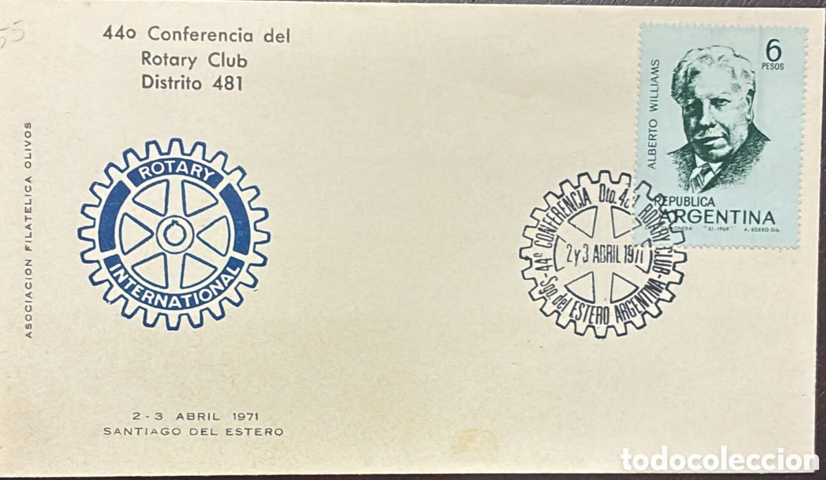 Sellos: CA)Argentina 1977 Set of Rotary Club commemorative covers and first day covers issued