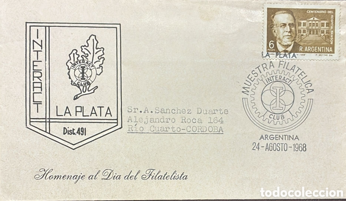 Sellos: CA)Argentina 1968 Set Rotary Club commemorative covers and first day covers issued