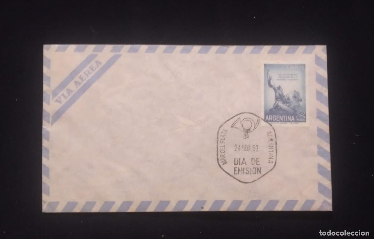 Sellos: TS) 1962 ARGENTINA, FDC, AIRMAIL,WITH THE 50TH ANNIVERSARY OF THE NATIONAL FLAG STAMP,VF.