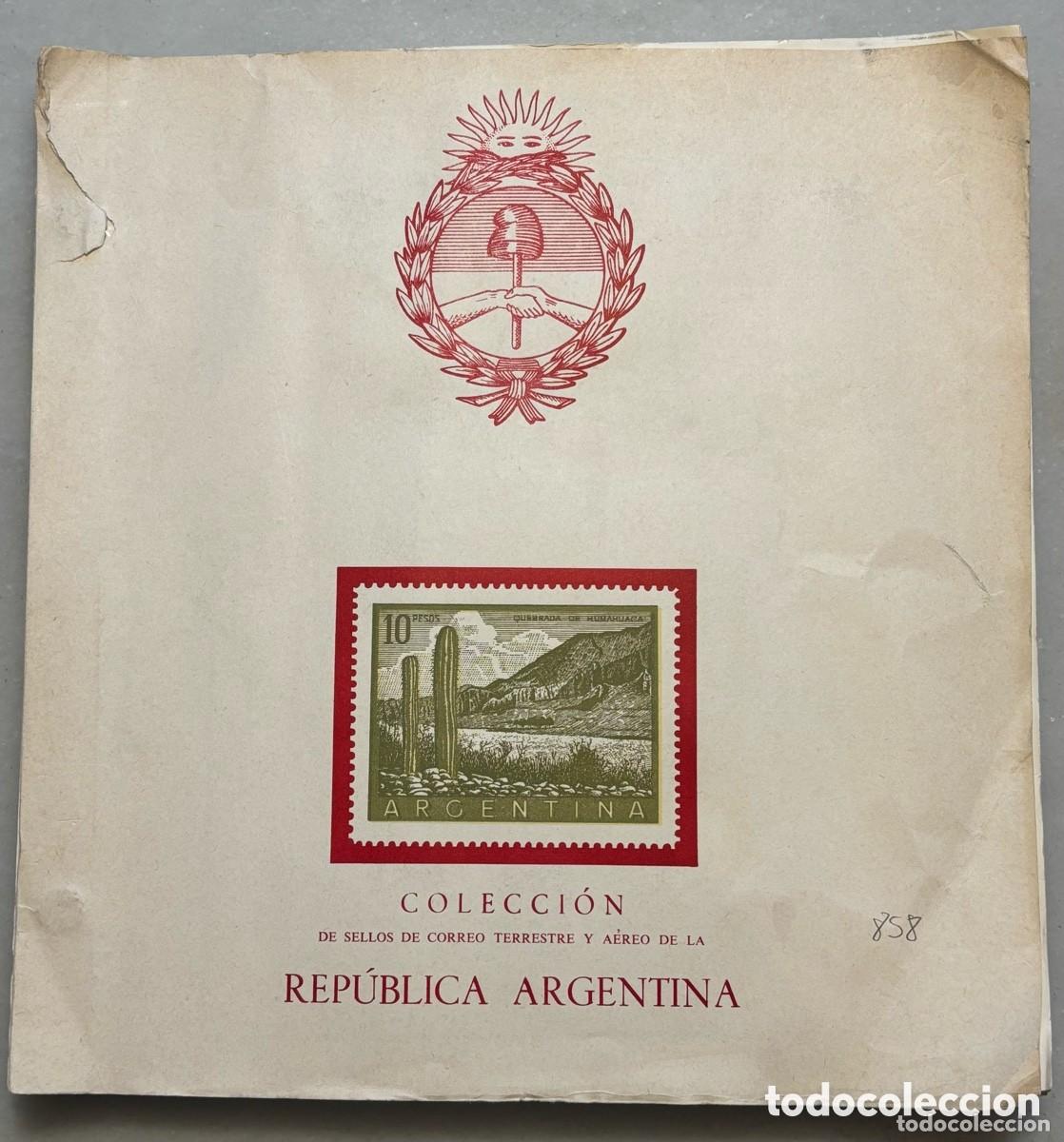Sellos: &Aacute;lbum colecci&oacute;n de sellos Rep&uacute;blica, Argentina, 1858-1968,858 sellos