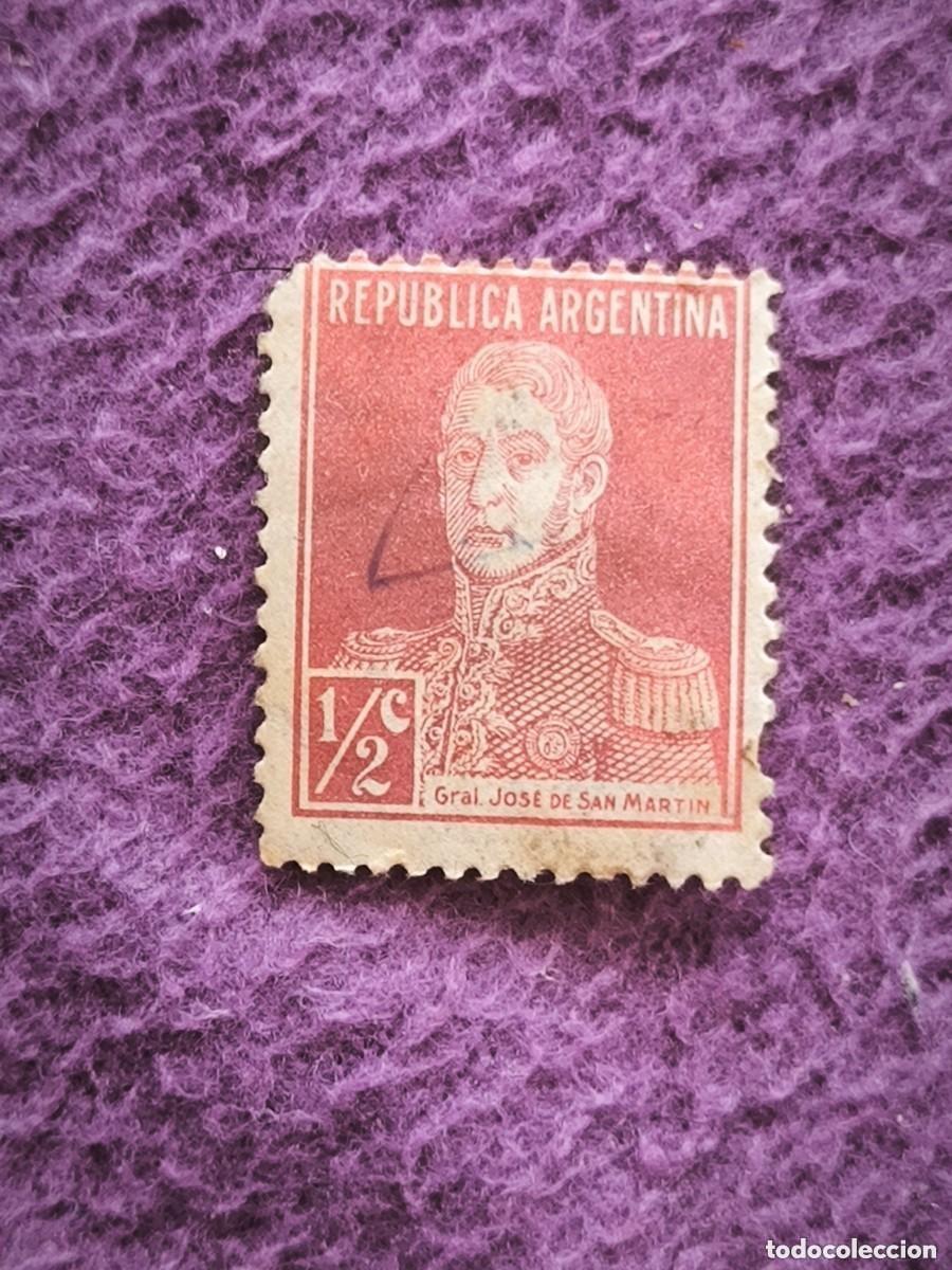 Sellos: Sello Rep&uacute;blica Argentina Correos &frac12; Centavo &ndash; General Jos&eacute; De San Mart&iacute;n, Serie Definitiva