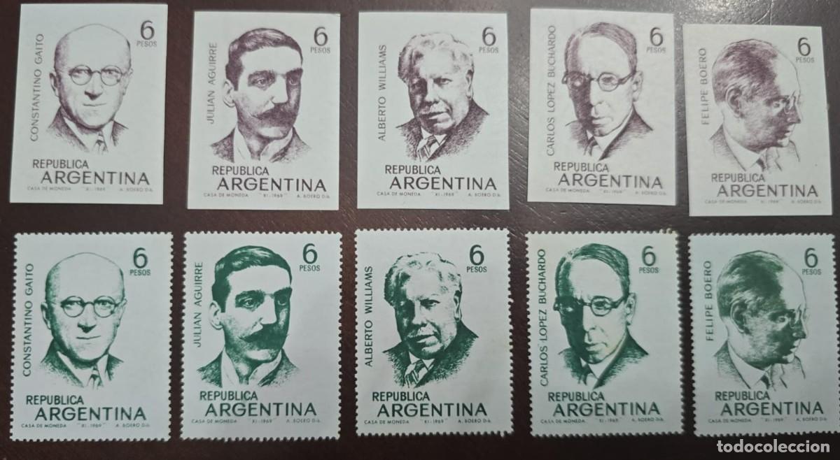 Sellos: MI) 1969 ARGENTINA, A SERIES FEATURING PROMINENT ARGENTINE CLASSICAL MUSICIANS AND COMPOSERS, PERFOR
