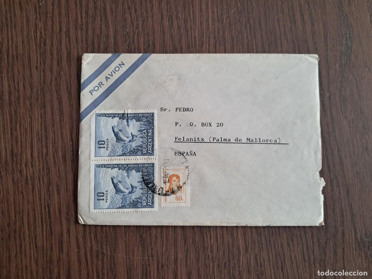 Sellos: sobre, carta circulada con sellos de Argentina, a&ntilde;os 70. radioaficionado.