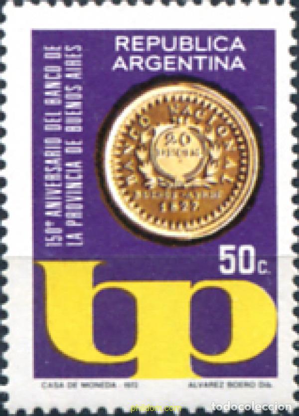 Sellos: 283346 MNH ARGENTINA 1973 150 ANIVERSARIO DEL BANCO DE LA PROVINCIA DE BUENOS AIRES