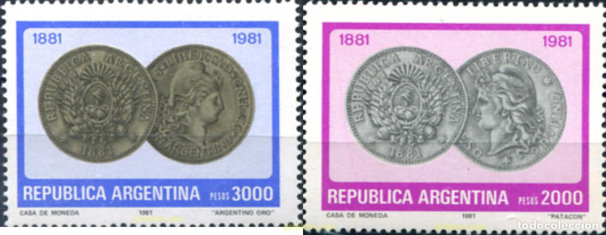 Sellos: 283604 MNH ARGENTINA 1981 CENTENARIO DEL PESO ARGENTINO