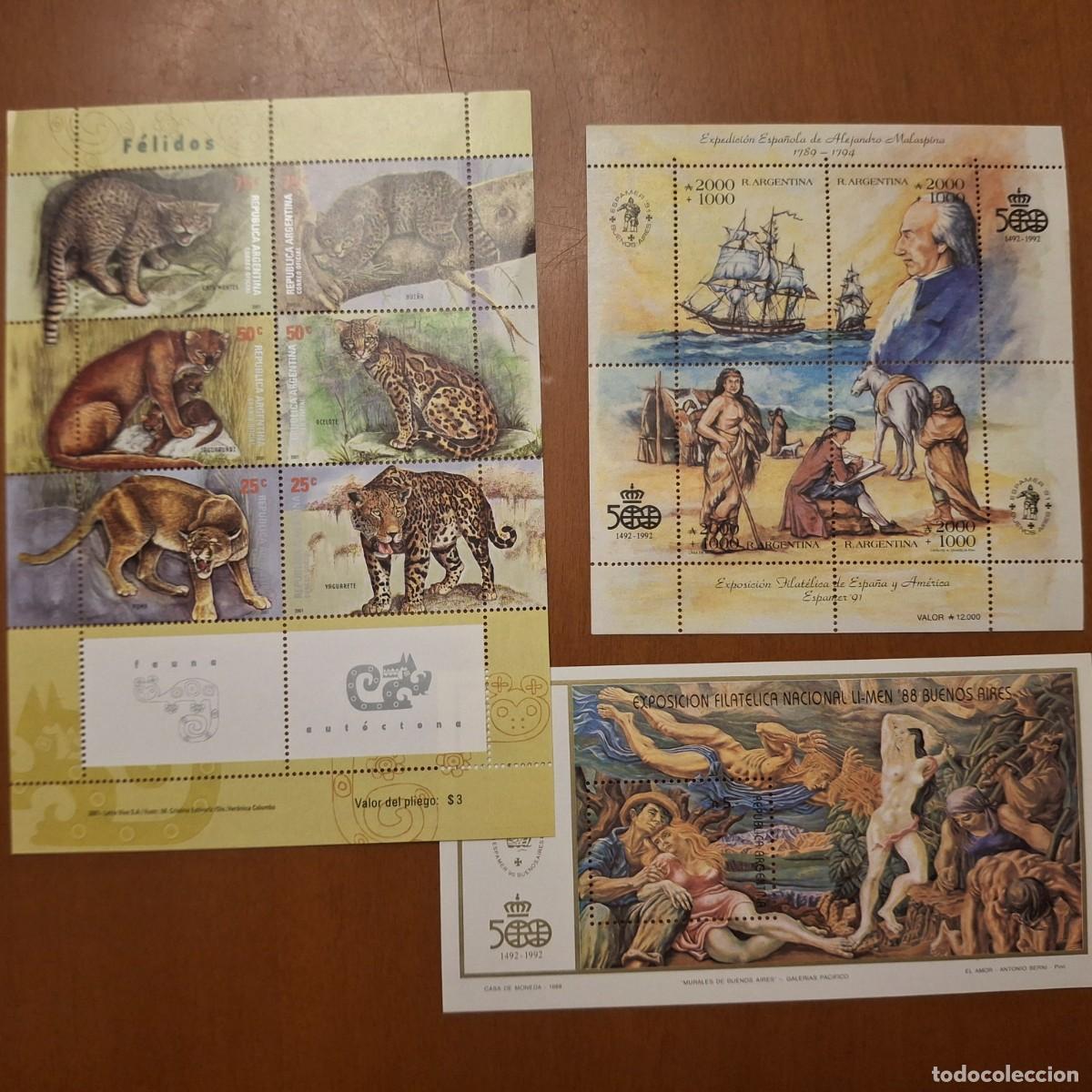 Stamps: HB416 HOJITAS BLOQUE de ARGENTINA en NUEVO ideal para tematicas (leer descripcion)