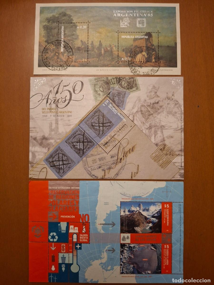 Selos: HB440 HOJITAS BLOQUE de ARGENTINA en usado ideal para tematicas (leer descripcion)