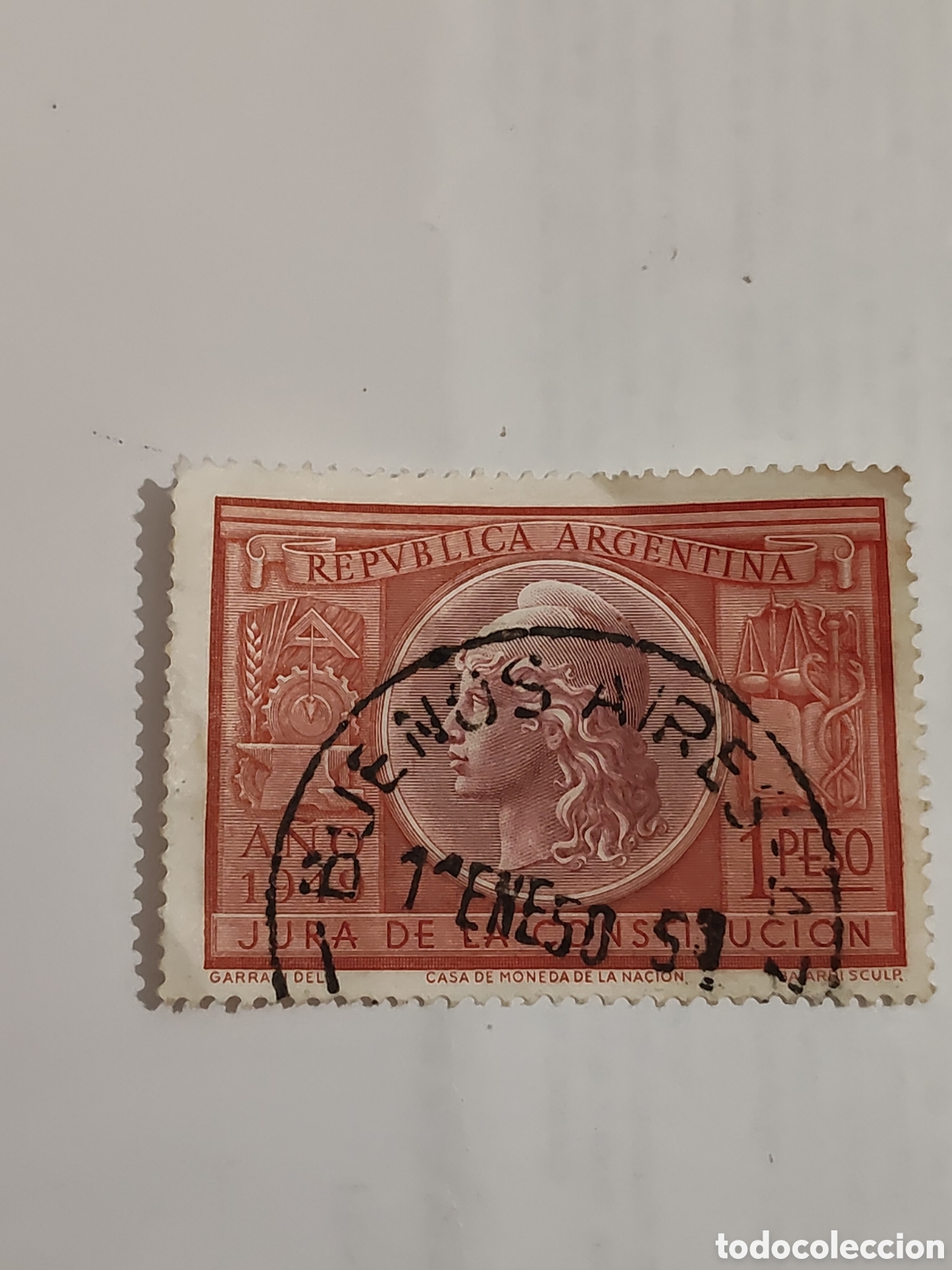 Sellos: Sello de Argentina jura de la Constituci&oacute;n 1949