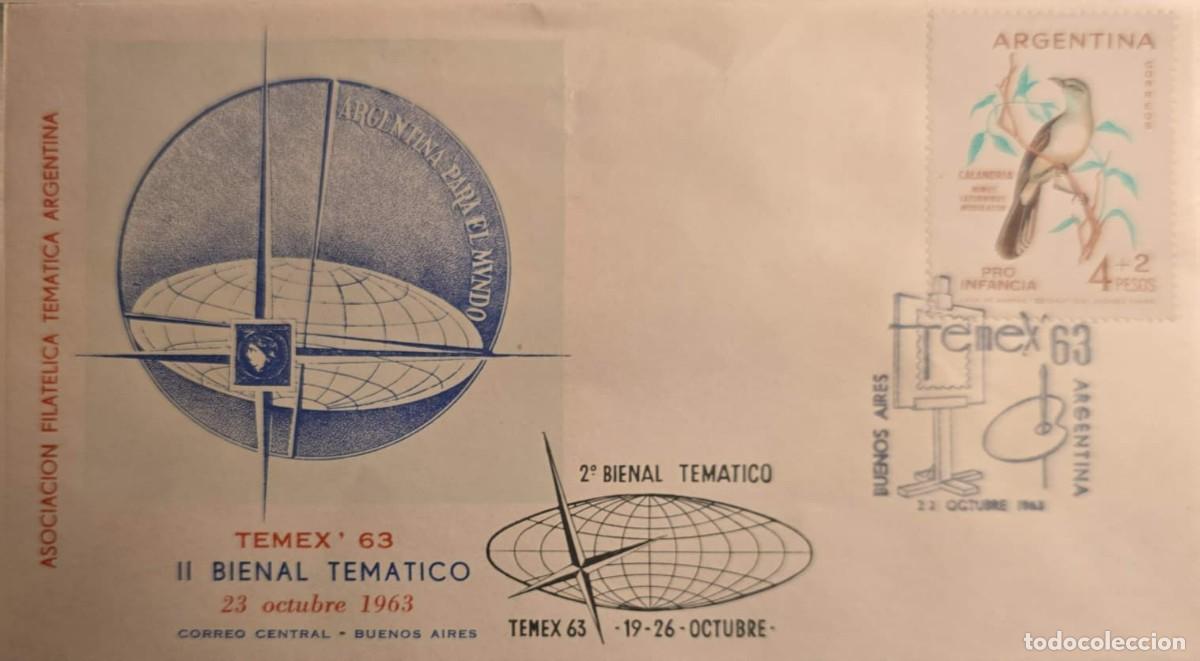 Sellos: TS) 1963 ARGENTINA, TEMEX '63,FOR CHILDREN AND WILDLIFE,XF.