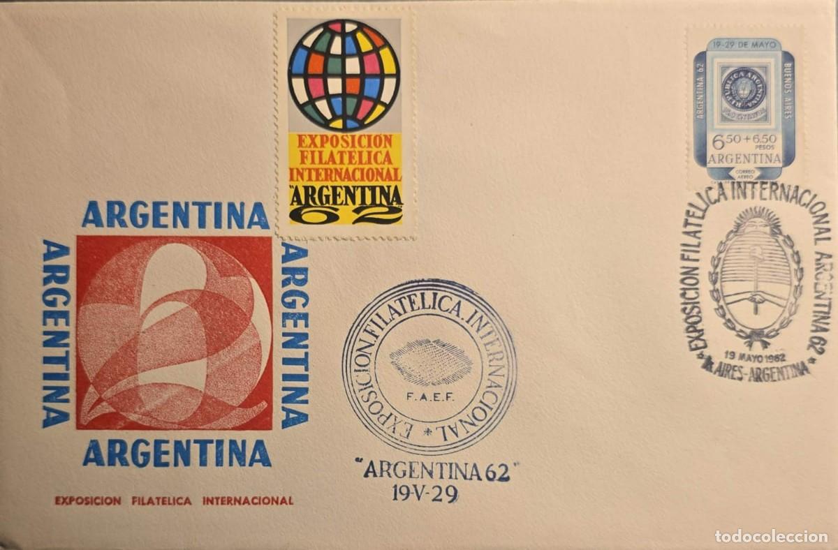 Sellos: TS) 1962 ARGENTINA, AIRMAIL,WITH THE INTERNATIONAL PHILATELIC EXHIBITION ARGENTINA &acute;62,VF.