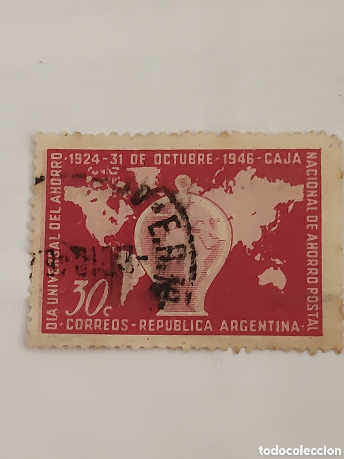 Sellos: Sello de Argentina d&iacute;a universal del ahorro 1946