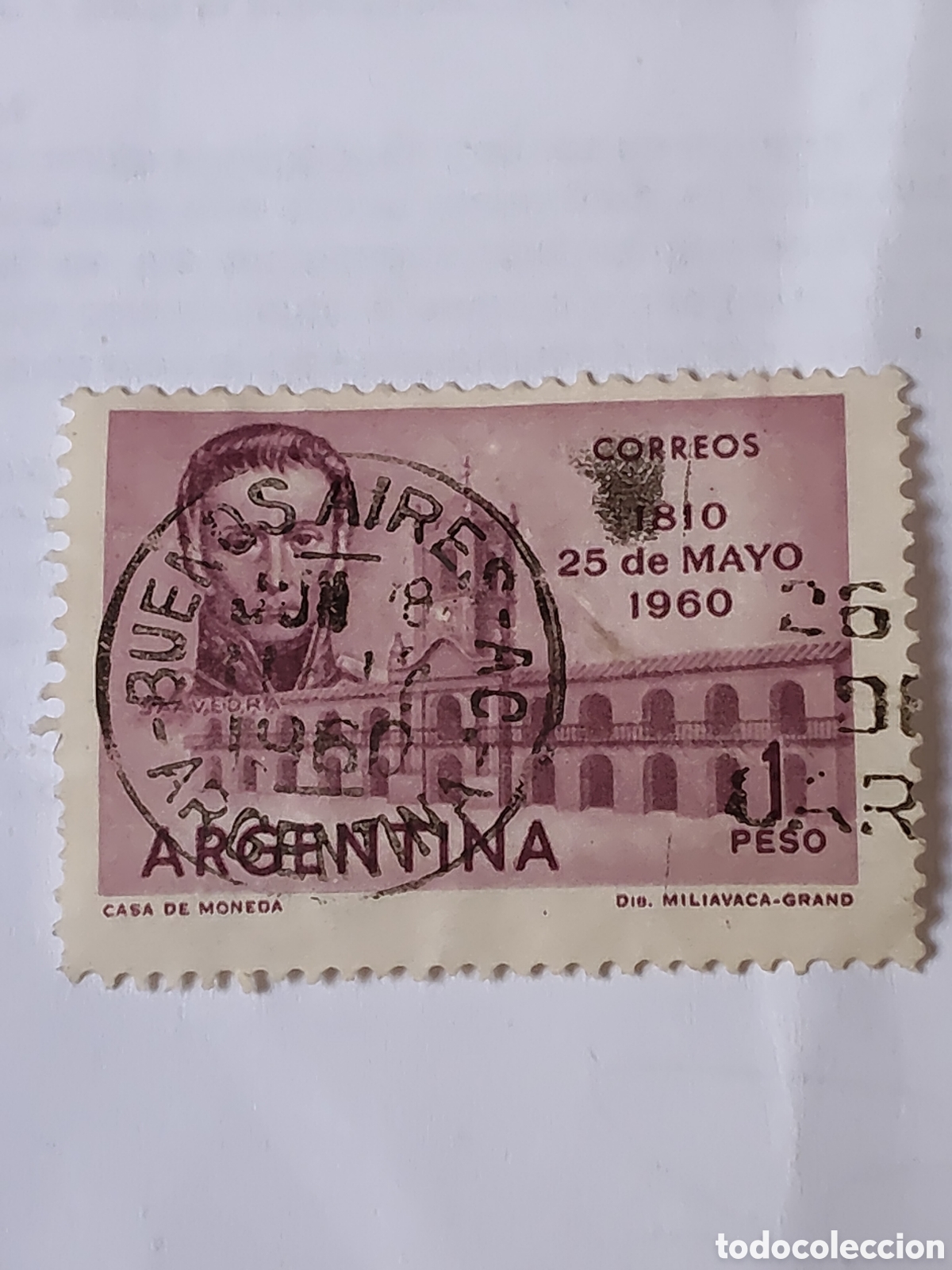 Sellos: Sello de Argentina 150 aniversario de la revoluci&oacute;n de Mayo de 1810 a&ntilde;o 1960