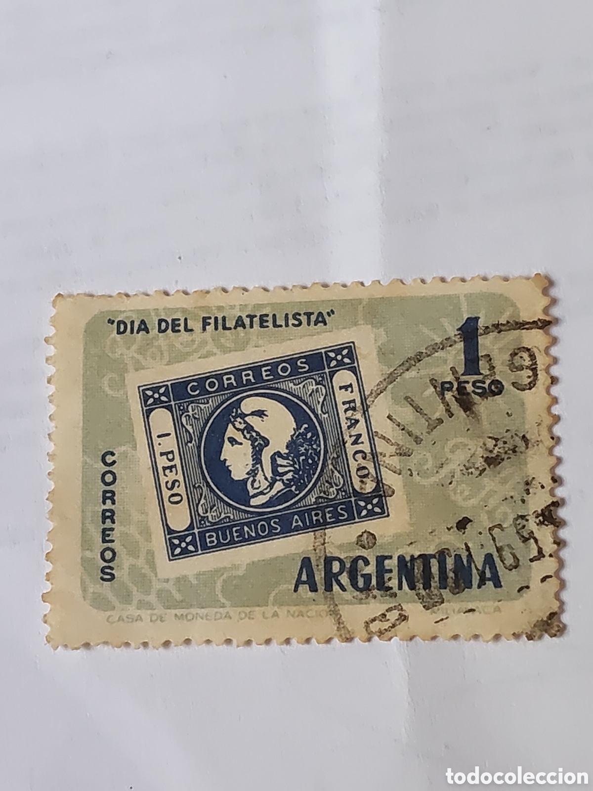 Sellos: Sello de Argentina d&iacute;a del filatelista 1959