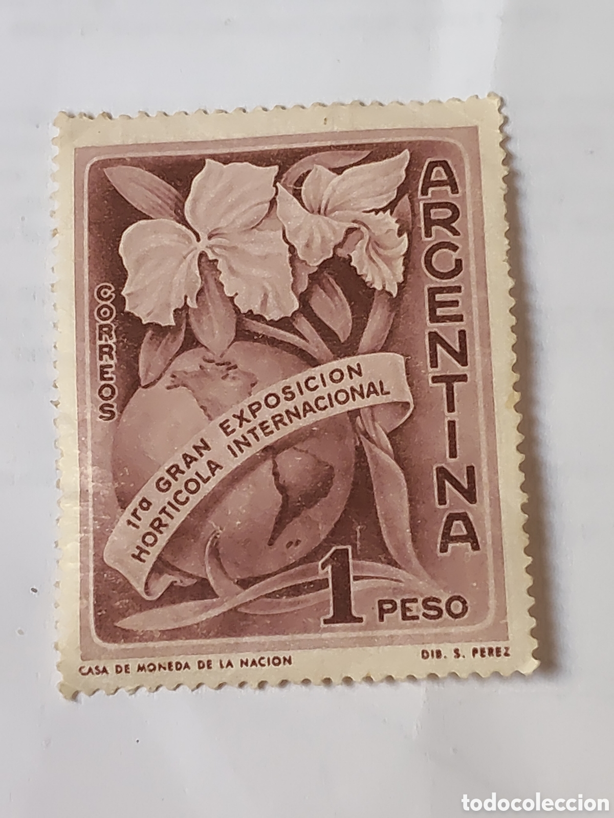 Sellos: Sello de Argentina Exposici&oacute;n horticula internacional 1959