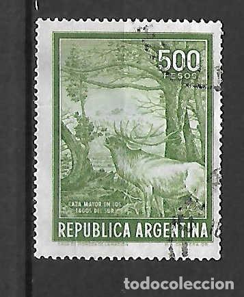Sellos: Fauna: Ciervo del lago del Sur. Argentina, sello a&ntilde;o 1966