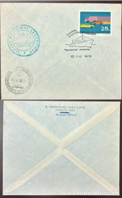 Sellos: TS)1972, ARGENTINA, COVER SENT FROM BUENOS AIRES TO THE ALMIRANTE BROWN SCIENTIFIC STATION (ARGENTIN