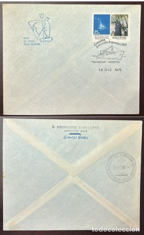 Sellos: TS)1971, ARGENTINA, BUENOS AIRES TO THE ALMIRANTE BROWN SCIENTIFIC STATION (ARGENTINE ANTARCTICA), T