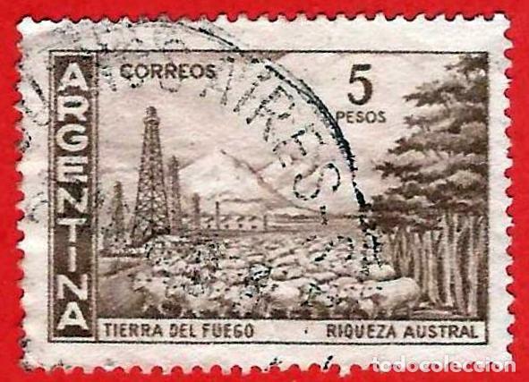 Sellos: Argentina. 1959. Scott # 695. Tierra del Fuego. Riqueza Austral