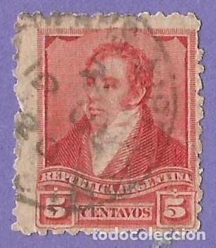 Sellos: Argentina. 1892. Scott # 96. Bernardino Rivadavia