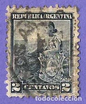 Sellos: Argentina. 1899. Scott # 96. Alegoria de la Libertad