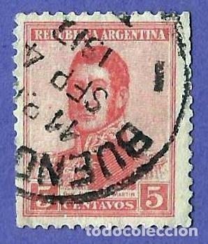 Sellos: Argentina. 1917. Scott # 236. General Jose de San Martin