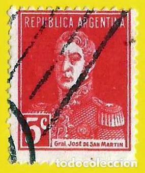 Sellos: Argentina. 1923. Scott # 328. General Jose de San Martin