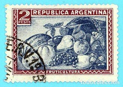 Sellos: Argentina. 1936. Scott # 447. Aricultura. Fruticultura