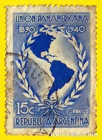 Sellos: Argentina. 1940. Scott # 473. Union Panamericana