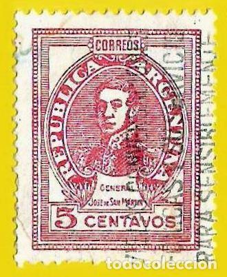 Sellos: Argentina. 1945. Scott # 548. General Jose de San Martin